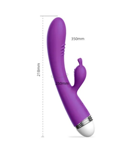 VIBRADOR DESILICON ESTIMULADOR DE PUNTO G, RECARGA USB 