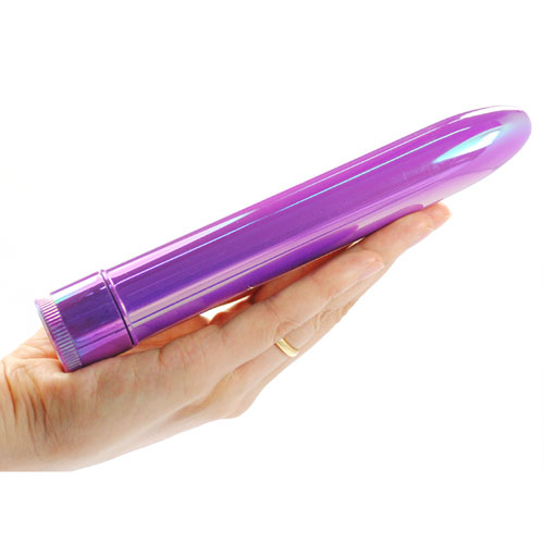 Clasico vibrador iridiscente morado 