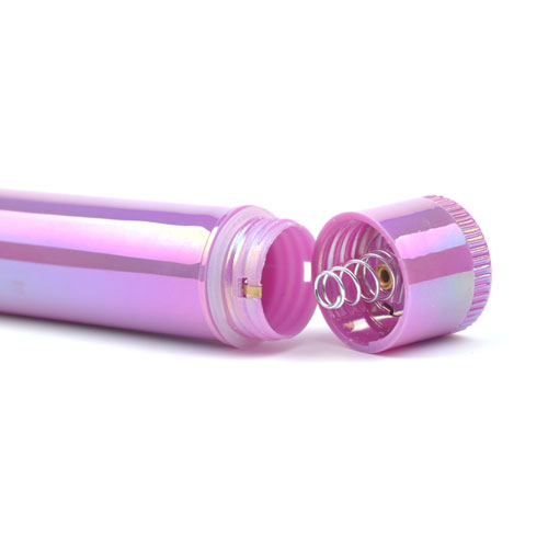 Clasico vibrador iridiscente morado 