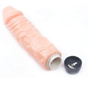 Vibrador de pene realista de grasa de color carne de 8.7 ''