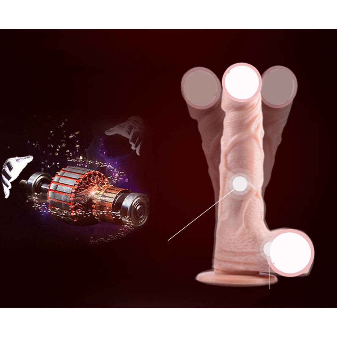 DILDO CHICO CON ROTACIÓN DE 360°