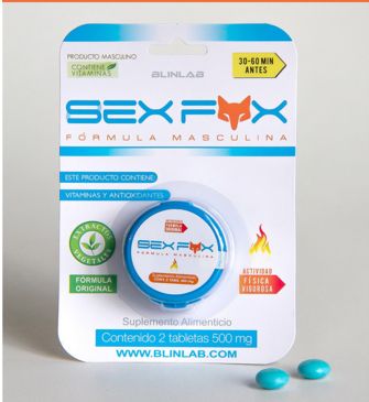 Pastillas estimulantes Sex Fox con 2 pzs