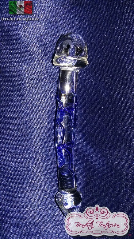 Mini dildo de cristal con venas