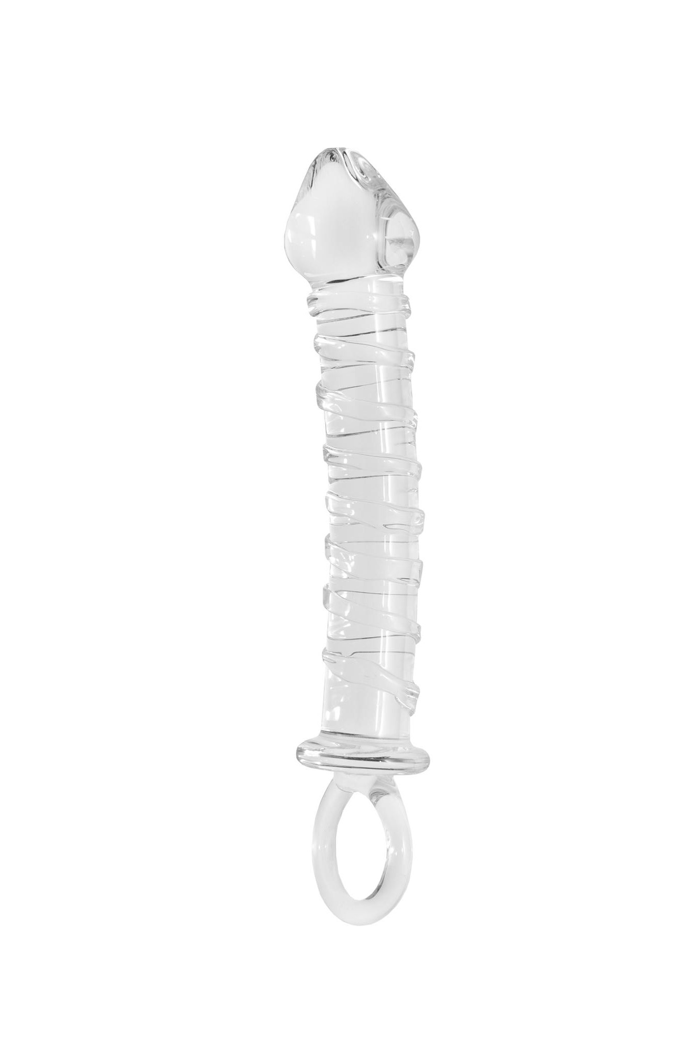 Dildo de cristal con estimulación en espiral