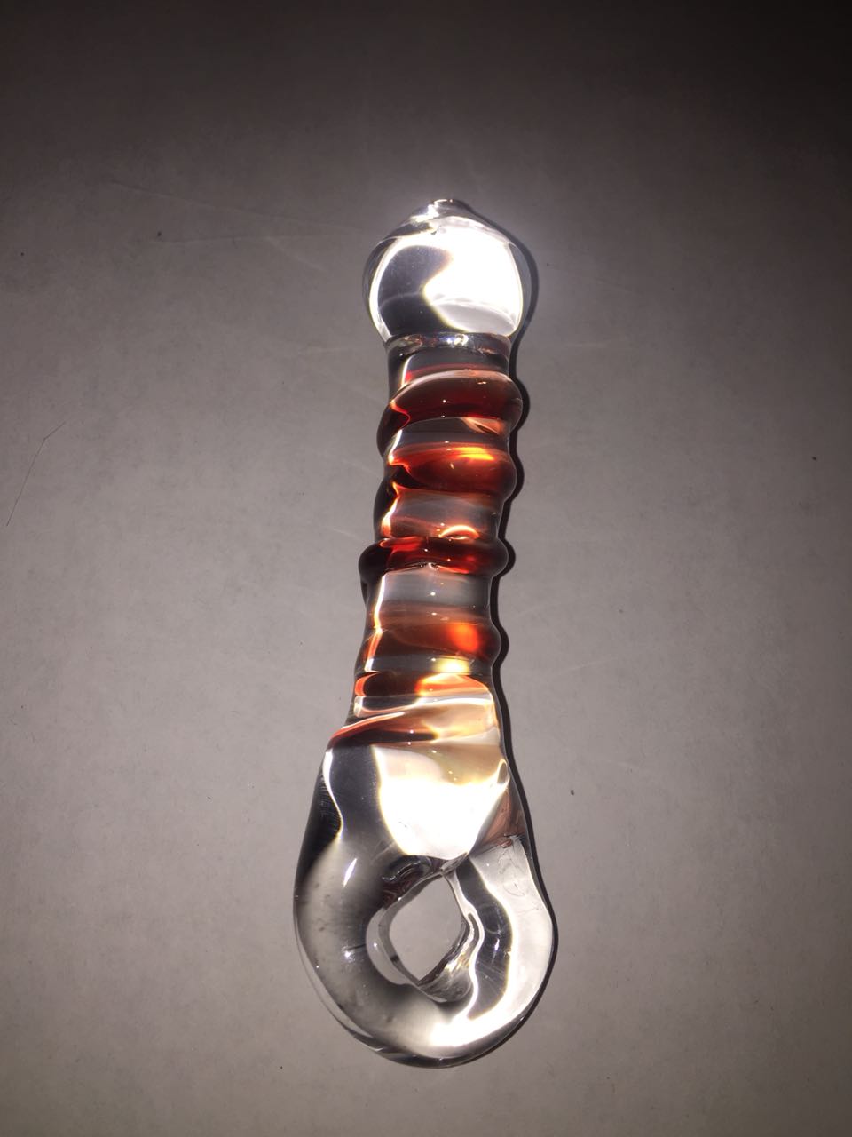 Mini dildo de cristal con venas	