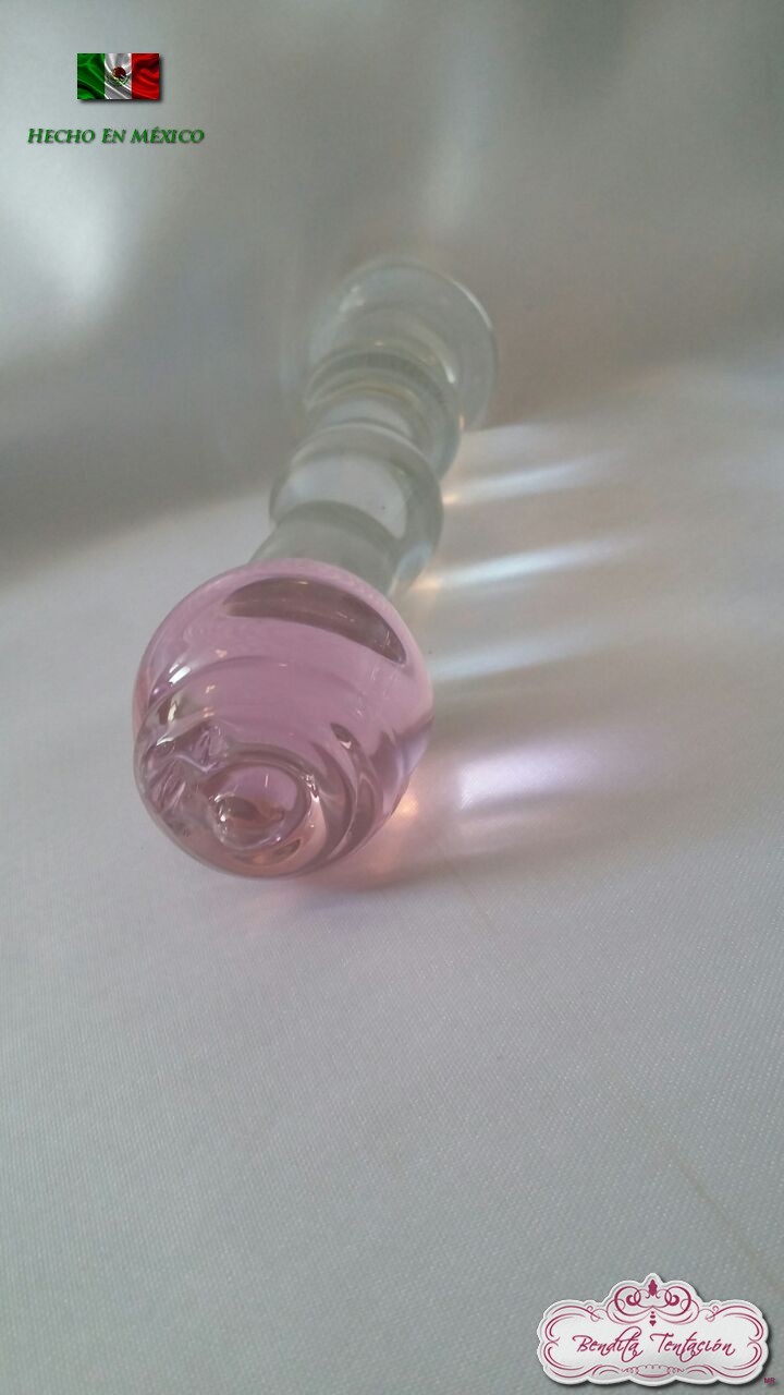 Dildo de cristal en forma de rosa