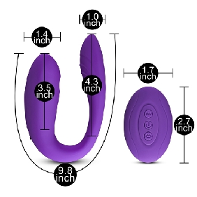 Vibrador de pareja y clítoris recargable con control remoto de 10 velocidades con función de succión